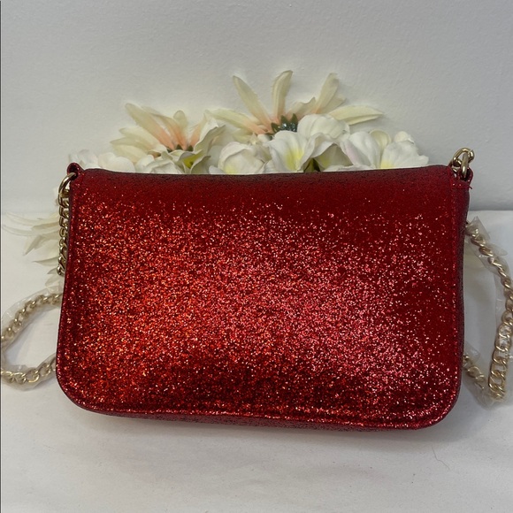 Jimmy Choo NWOT Sparkling Red Crossbody with Gold Chain does not include bag - Picture 4 of 12